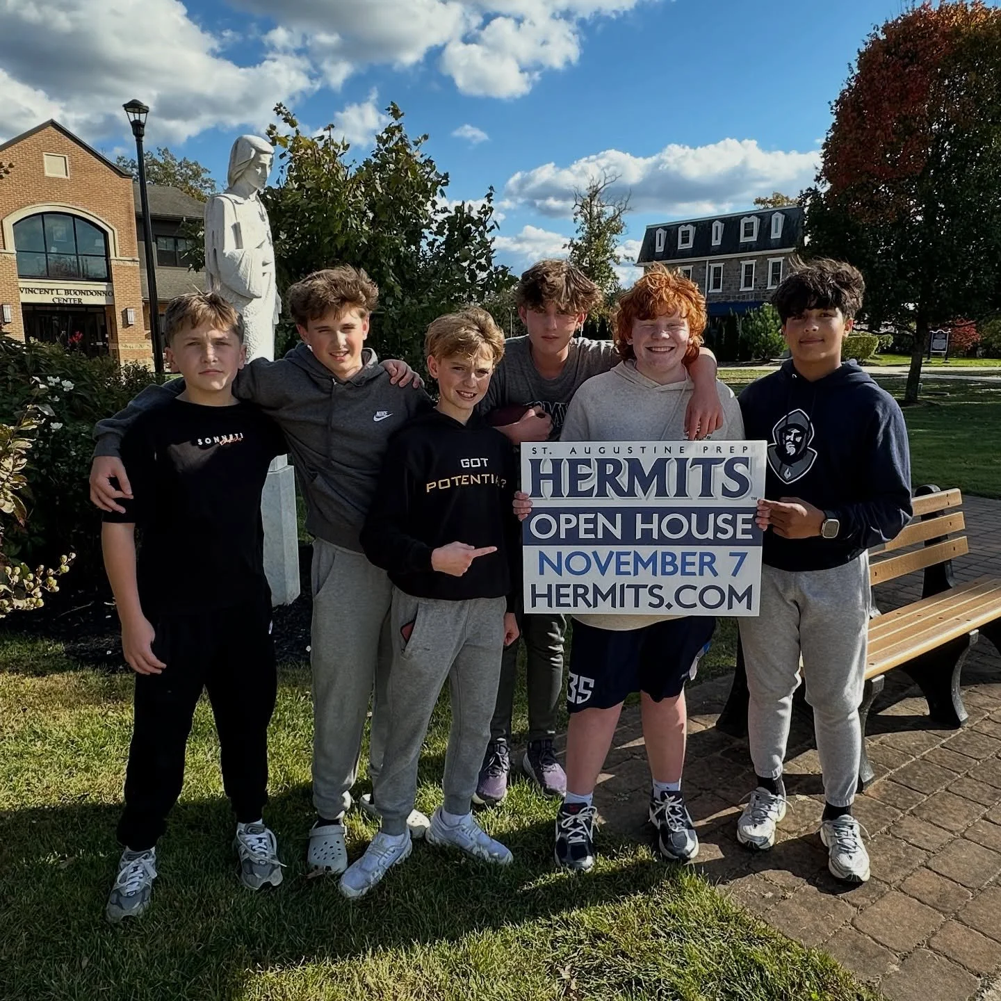Our Hermits are dressed down today but they&rsquo;ll be dressed up on Friday, November 7th for OPEN HOUSE!

The #HermitBrotherhood can&rsquo;t wait to share what makes the St. Augustine Prep experience so unique and transformative. 

Register today a