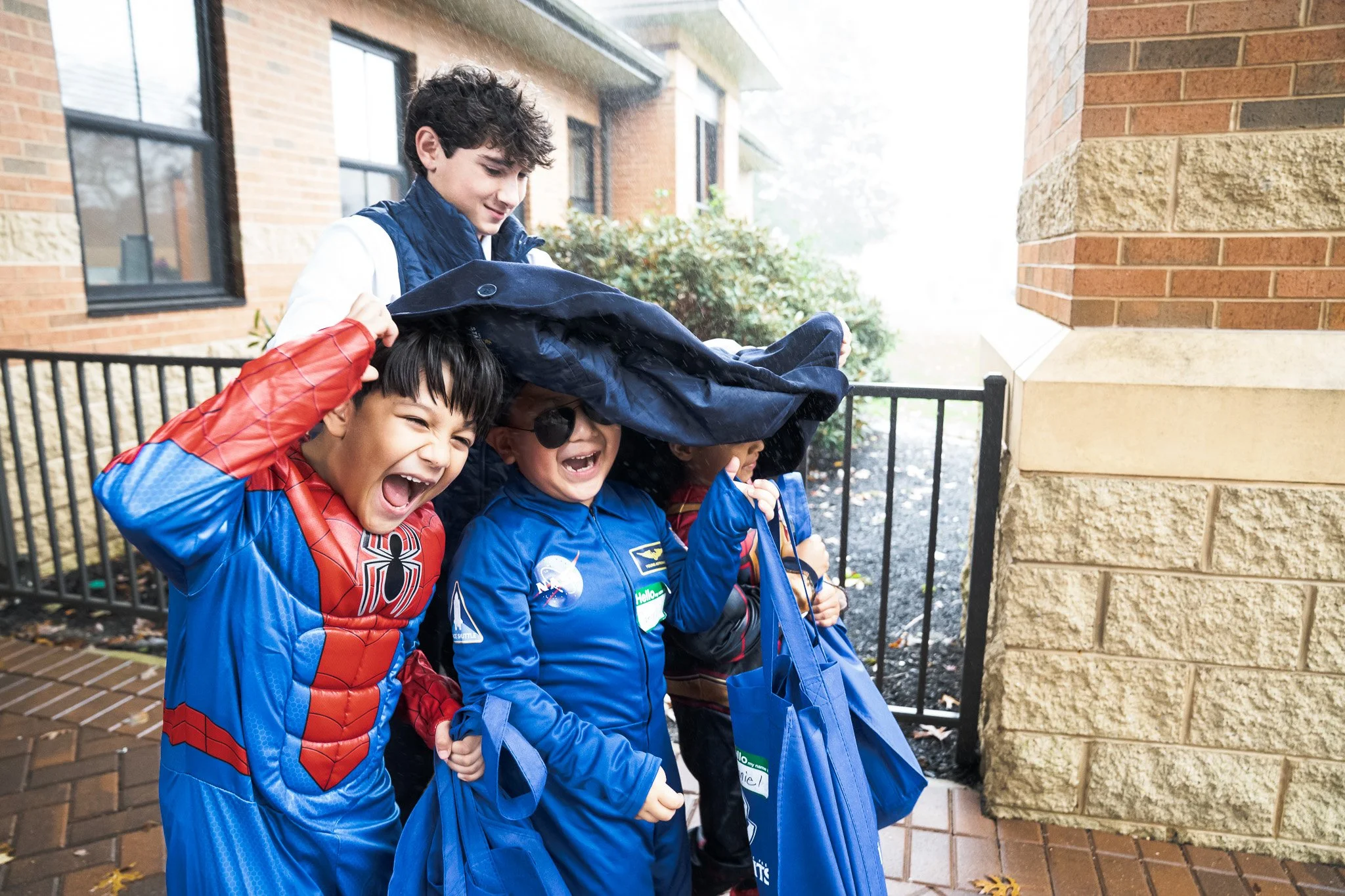 Those Prep blazers always come in handy... ☔️ 🎃 

The rain couldn't dampen this Halloween tradition with our dearest friends from @cps_holyname. Our special guests enjoyed the day with the #HermitBrotherhood as the campus turned into their very own 