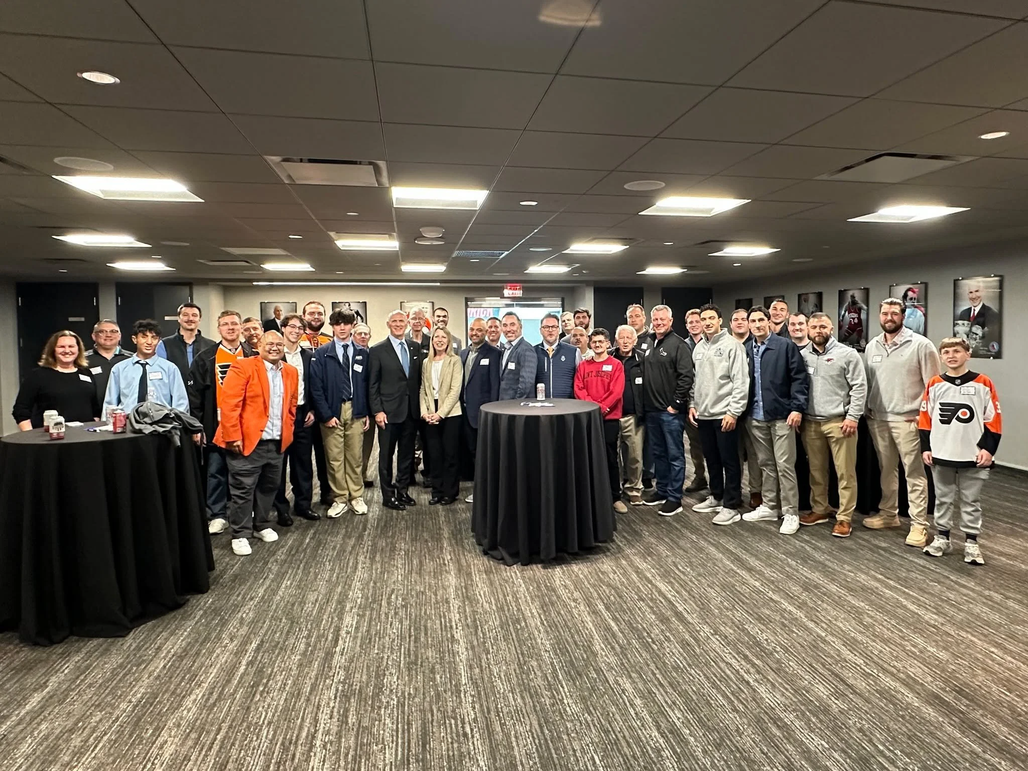 It was an unforgettable evening for our Hermit Hawk alumni 🦅🤝

Joining Fr. Murray, O.S.A. and Dr. Cheryl McConnell, President of Saint Joseph&rsquo;s University, were: Dan Hilferty &rsquo;74 &mdash; CEO of Comcast Spectacor, Governor of the @philad