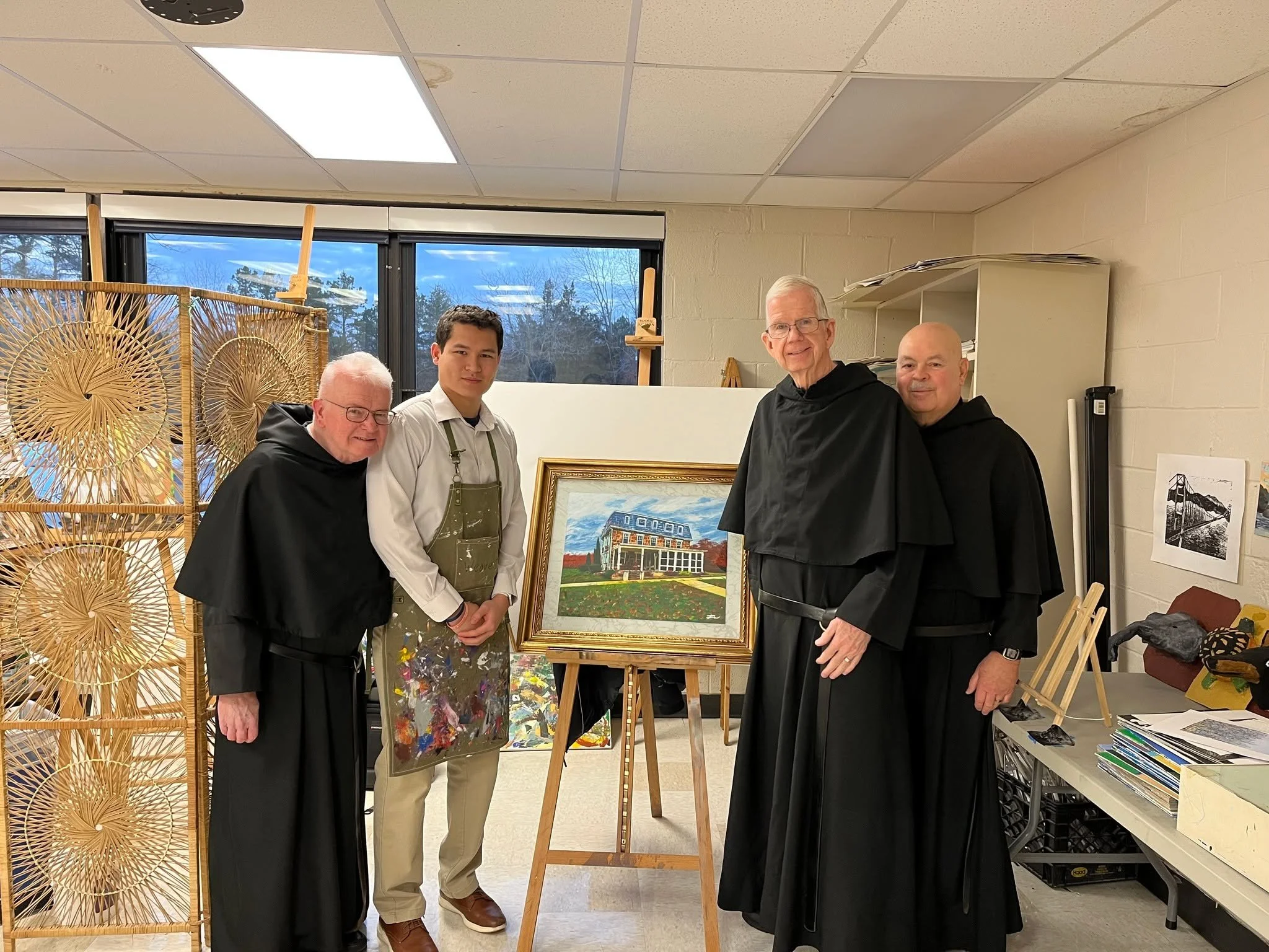 Senior Fine Arts student and Art Club member Raylen Weaver recently shared his oil painting of the historic Allegrini Monastery with our Augustinian community.

The Allegrini Monastery was the original school building when St. Augustine Prep was foun