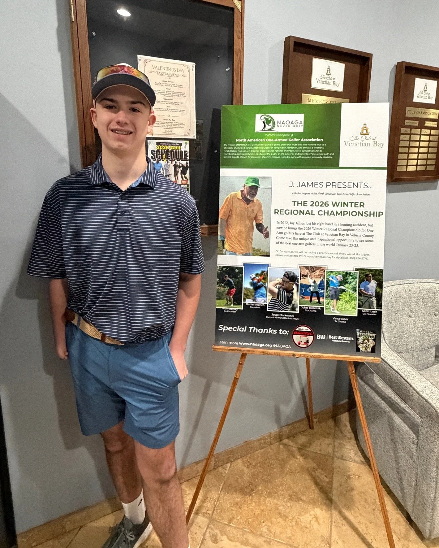 Celebrating our Hermits wherever their talents take them. ⛳

Leo Mauriello &rsquo;29 recently competed in the North American One-Armed Golfer Association (@the_naoaga) Winter Regional in Florida&mdash;an adaptive golf event that brings together athle