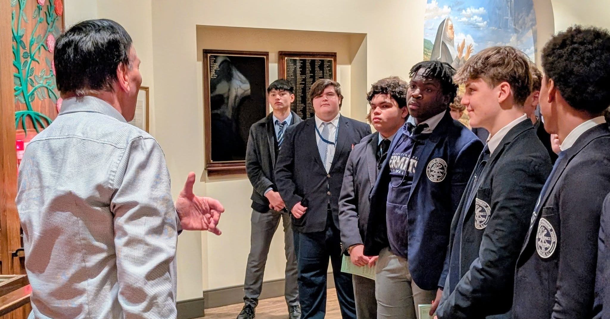 The Class of 2028 recently traveled to The @saintritashrine in Philadelphia for the annual Sophomore Veritas Retreat.

Accompanied by members of our Mission &amp; Ministry faculty, the day also included the presence of Head of School Fr. Robert J. Mu