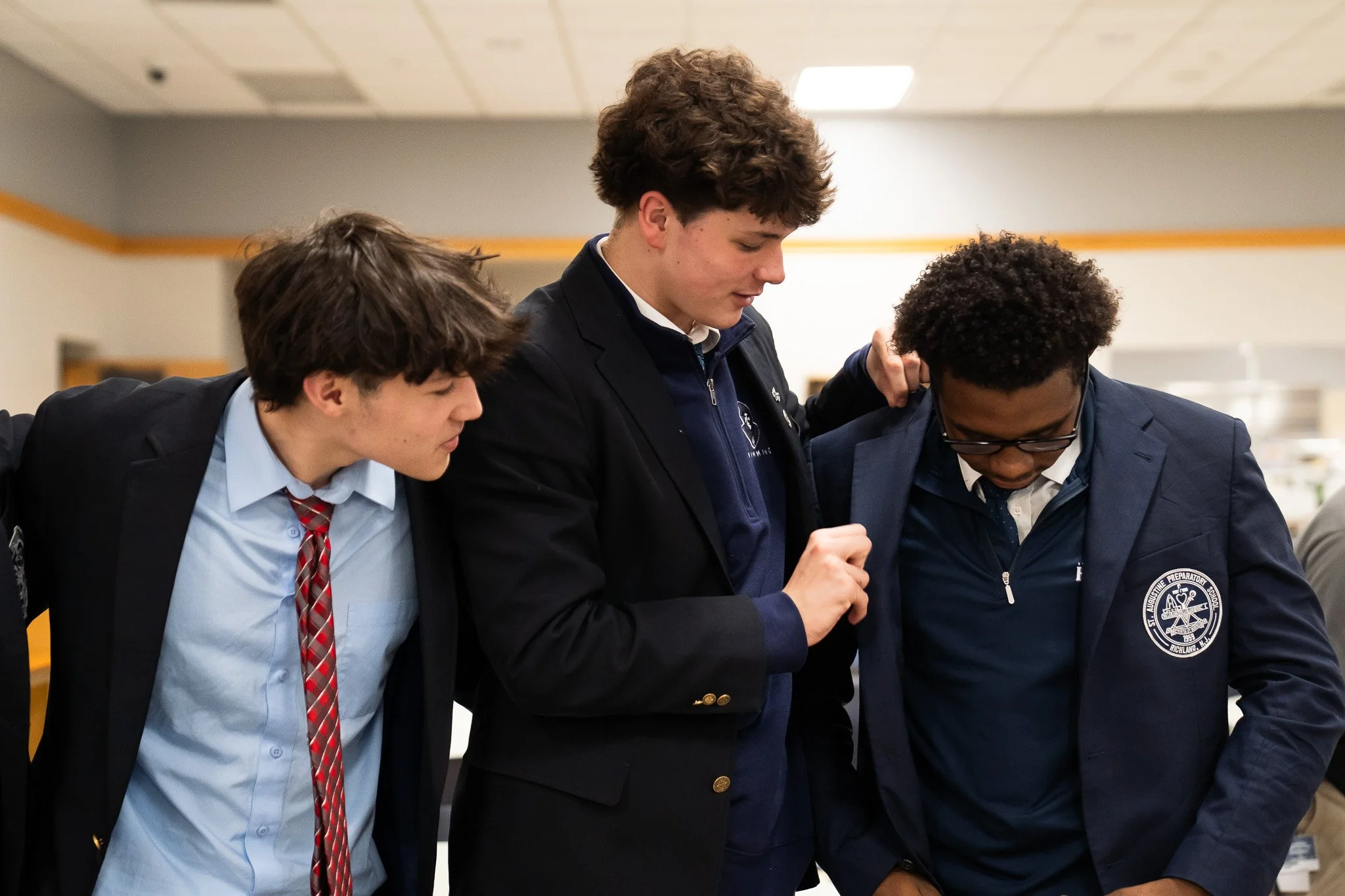 Brotherhood is making sure your classmates look sharp before a photo op. 

The Hermits are all smiles (after doing some last minute schoolwork) heading into the long weekend &mdash; enjoy the break, gentlemen!

#HermitBrotherhood 😁