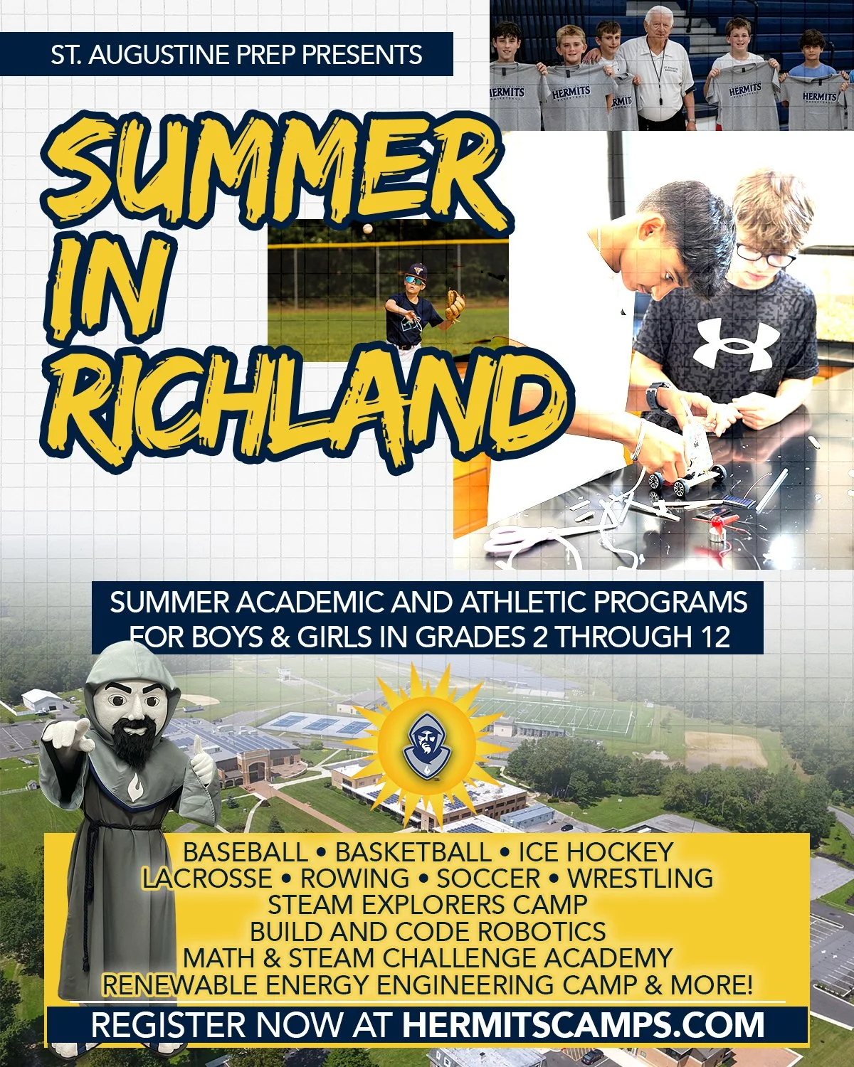 Today's sunshine has us looking ahead to Summer in Richland. ☀️

From the field to the lab, St. Augustine Prep&rsquo;s Summer Programs offer something for everyone&mdash;whether you&rsquo;re building, coding, competing, or creating.

🔬 Hands-on STEA