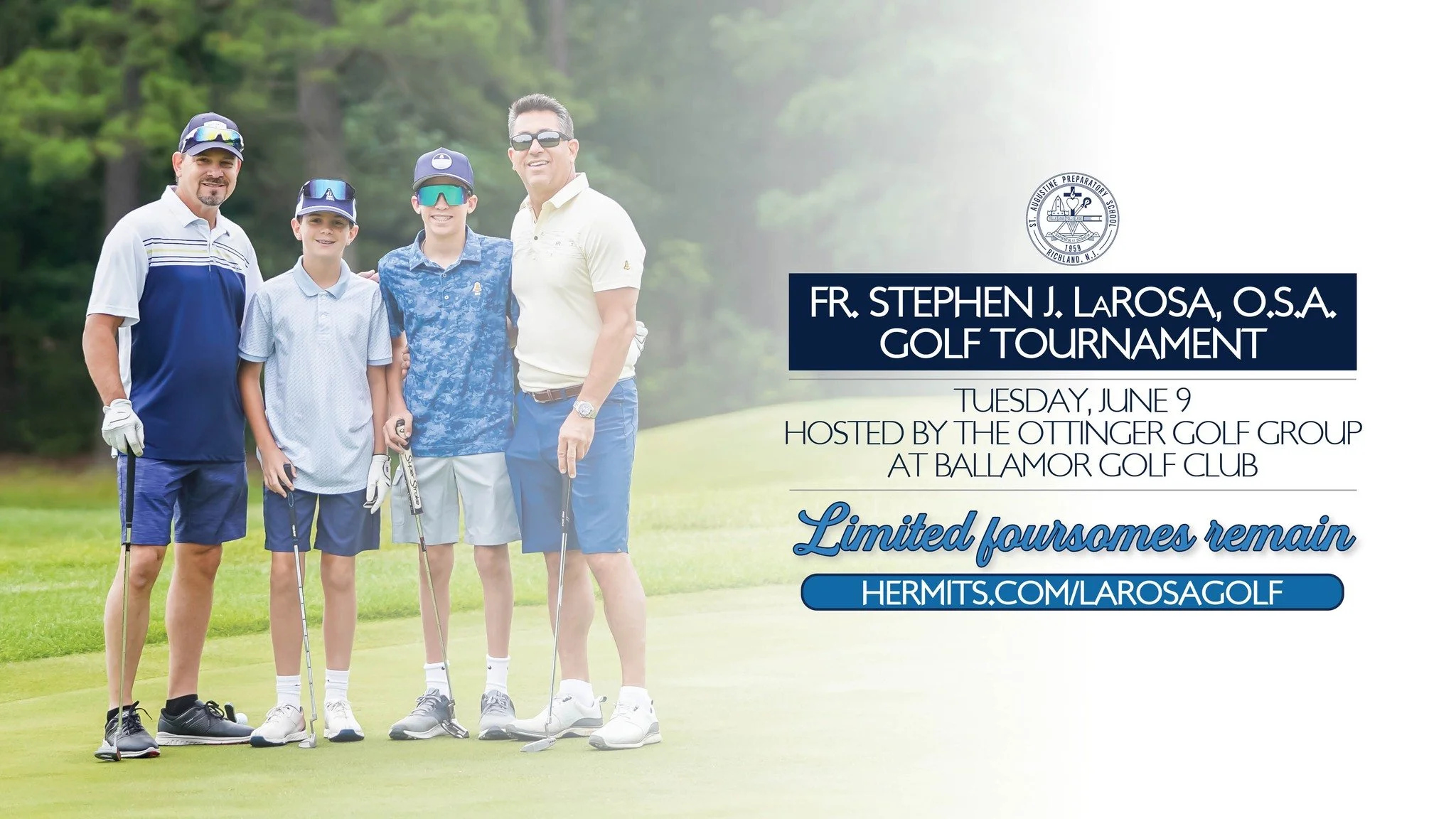 ⛳️ There are still a limited number of foursomes available for the 2026 Fr. Stephen J. LaRosa, O.S.A., Golf Tournament at @ballamorgolfclub on Tuesday, June 9 &mdash; reserve your spot today before the outing sells out!

This year&rsquo;s tournament 