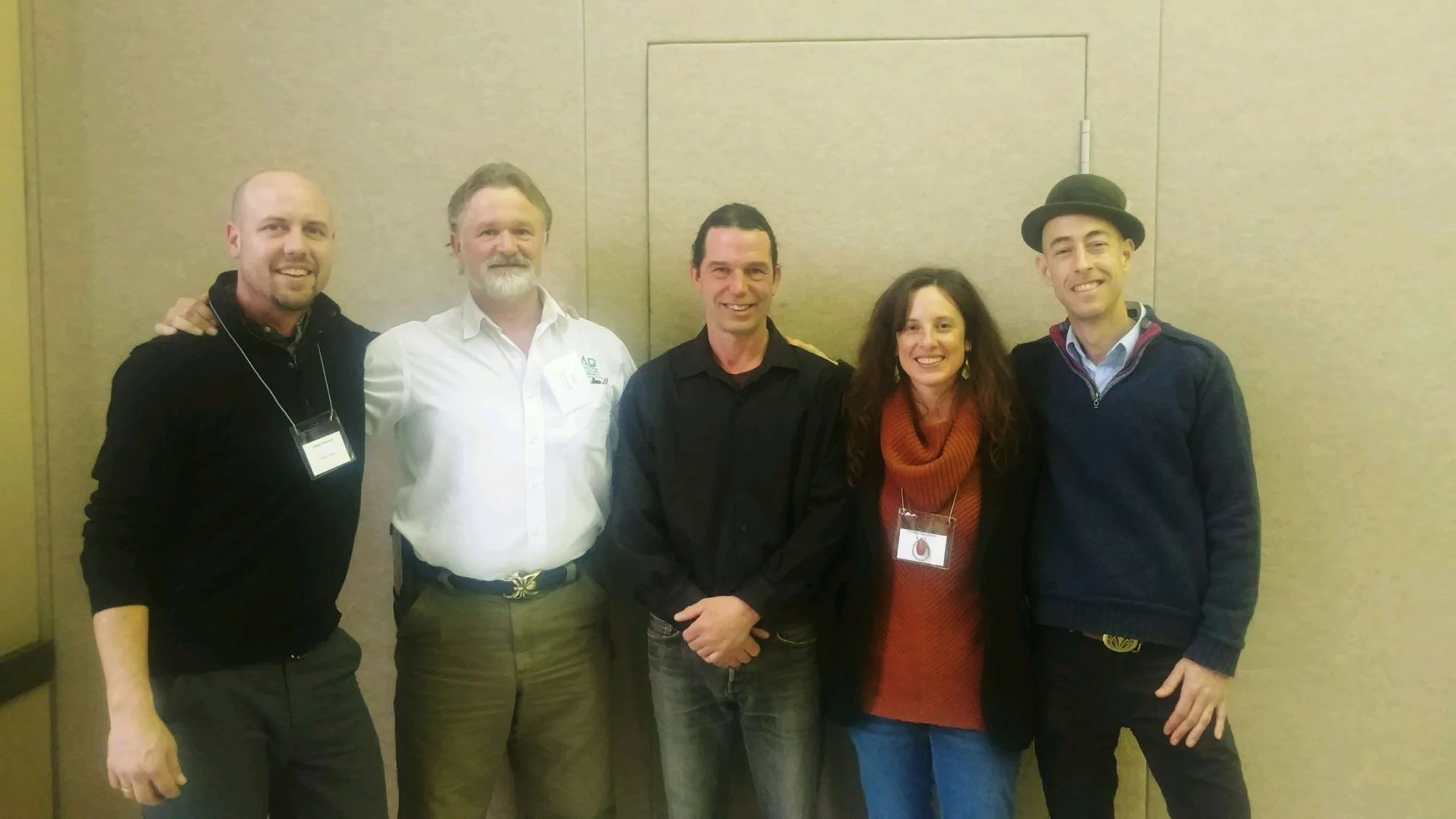 (Pictured left to right: Johann Rinkens, Mark Shepard, Andrew Faust, Lindsay Napolitano, Michael Judd)