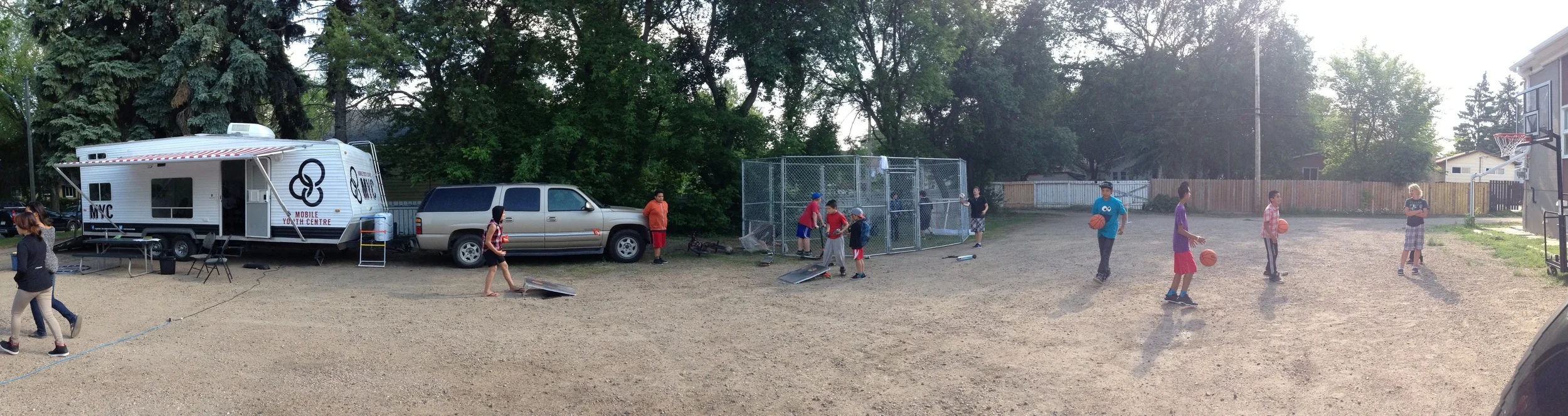 In action at a community BBQ