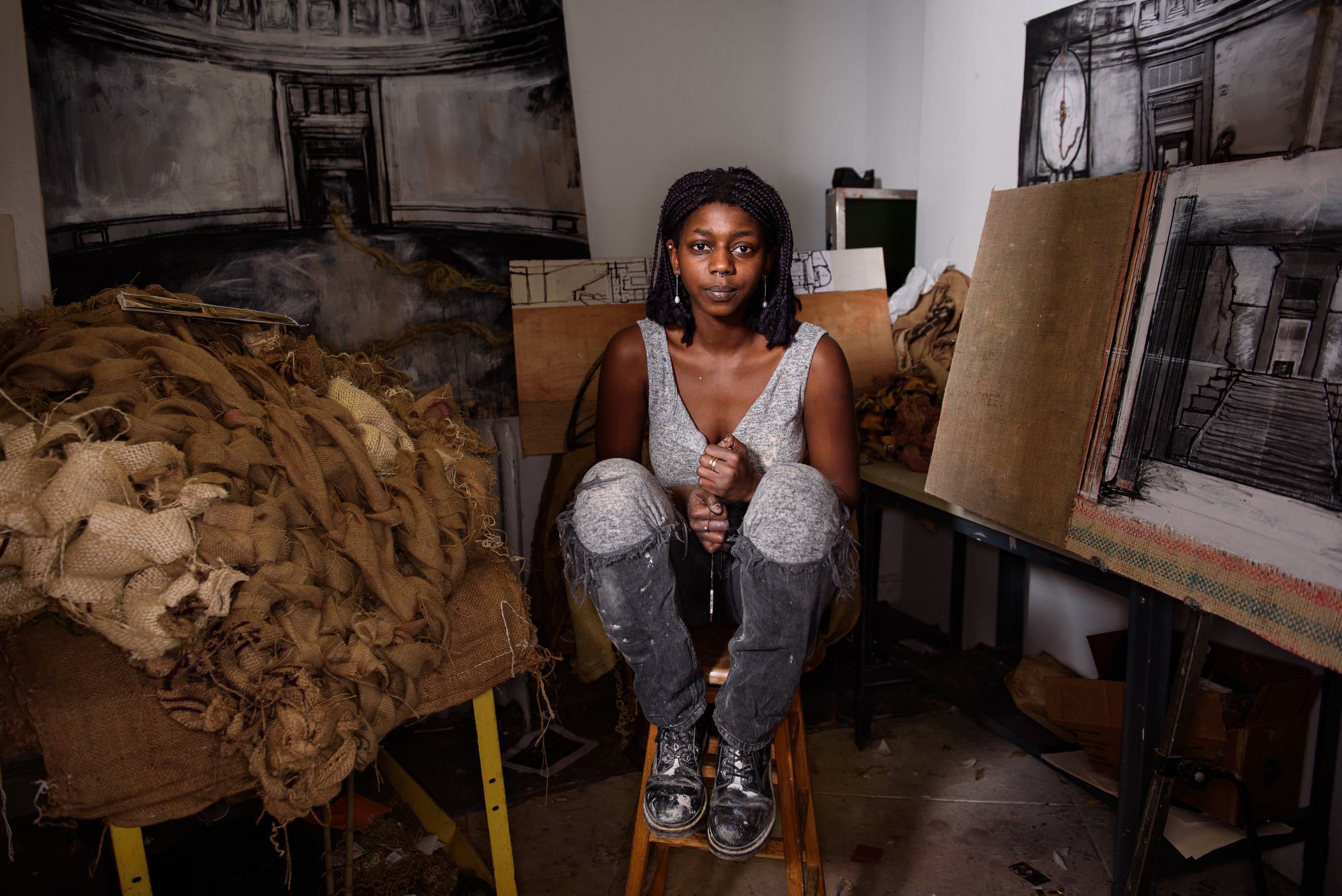 BFA Fine Arts student Yacine FAll.