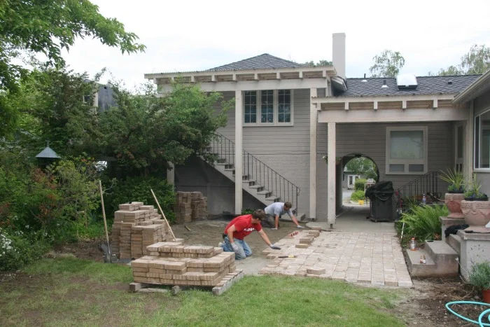 Large paver patio
