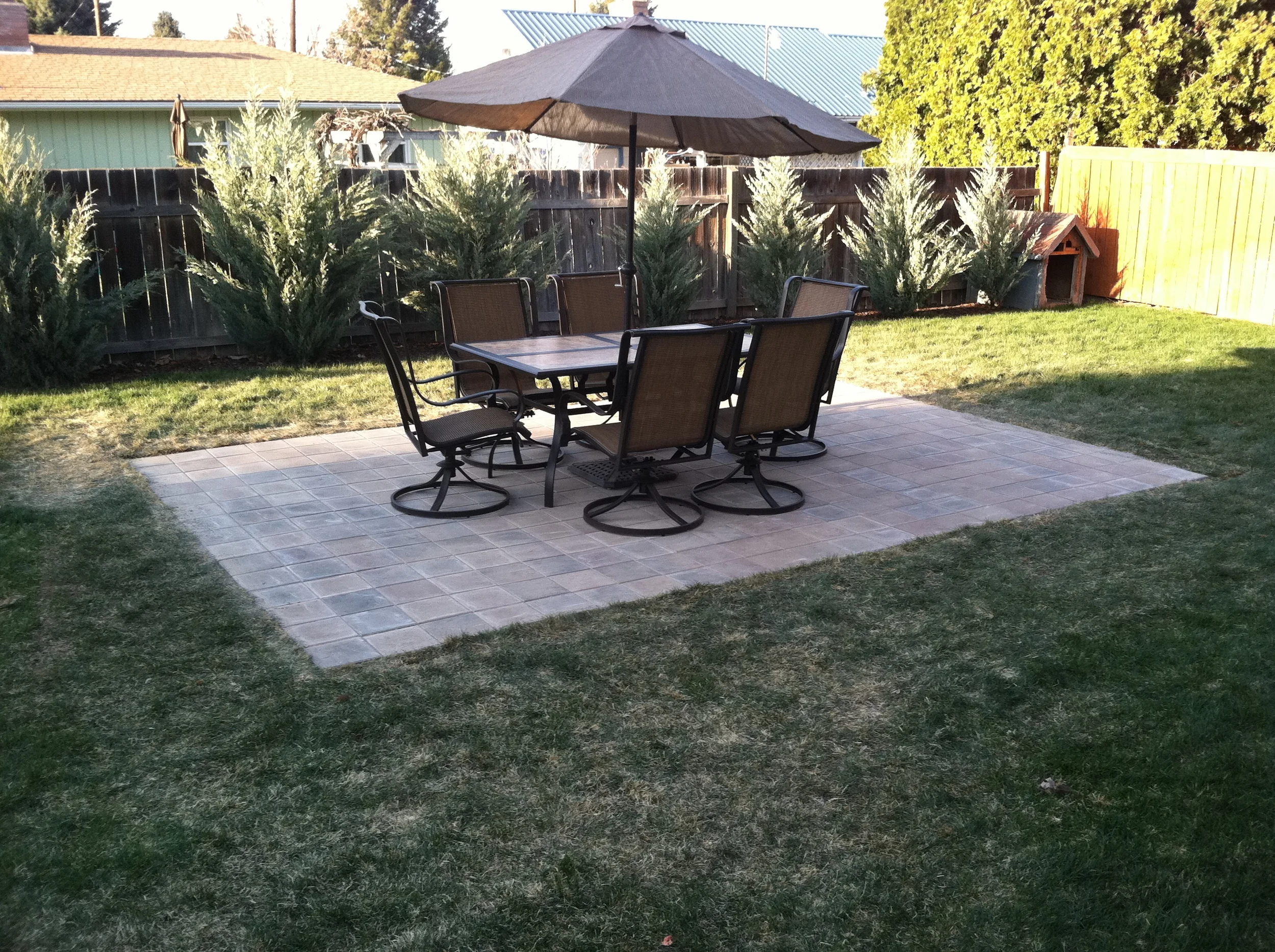 Small paver pad in Wenatchee, Wa.