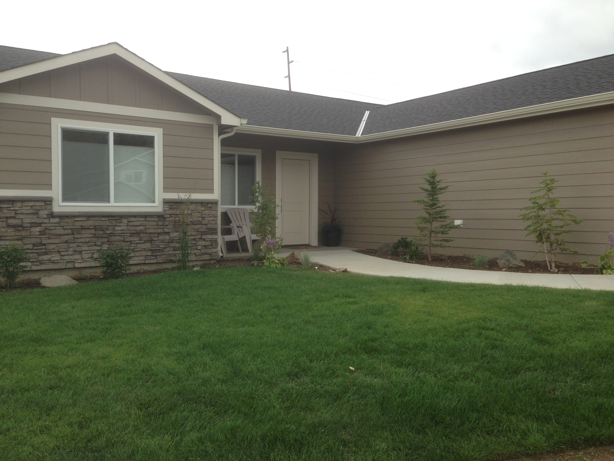 Alpine firs and ornamental grasses