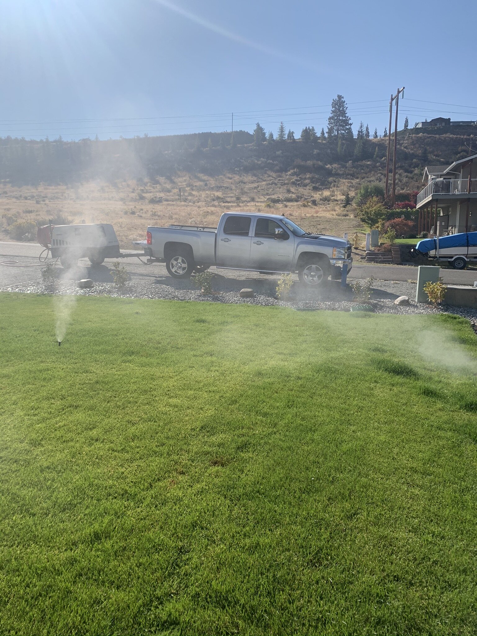 Irrigation Blowout in Chelan, WA 2020.