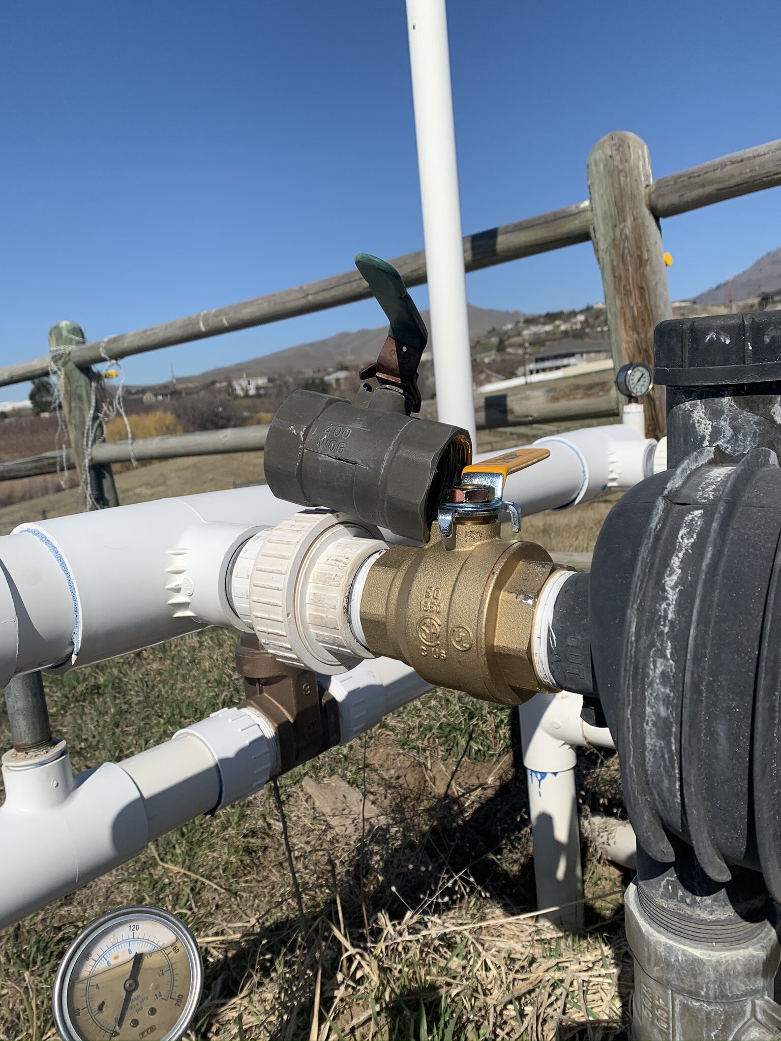 2" Brass Ball Valve replacement in Orondo, Wa.