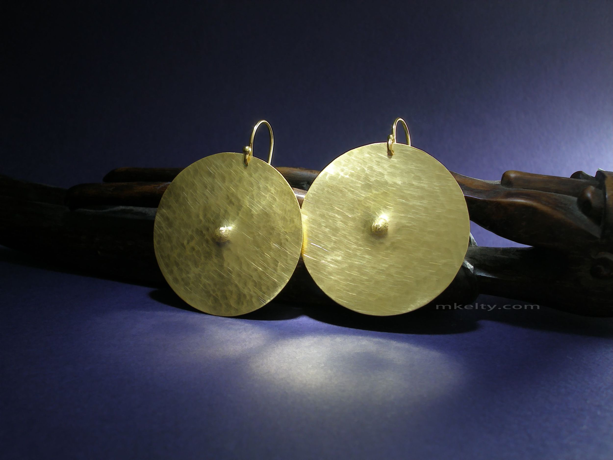Gold Disc Earrings