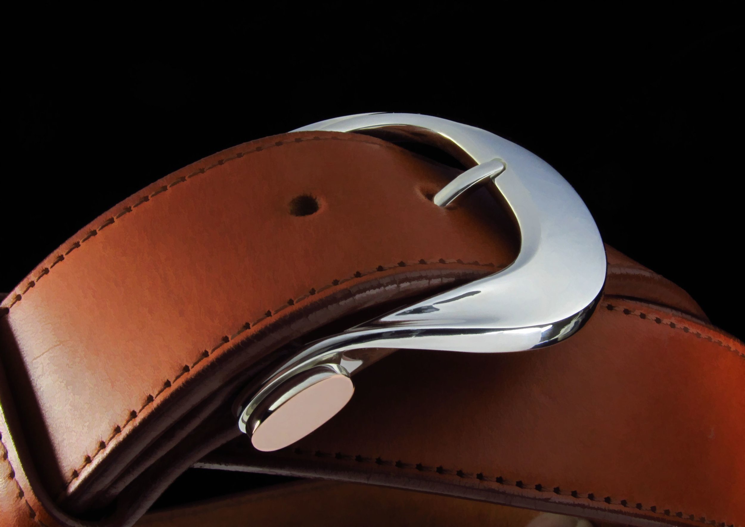 1.5” 38 mm PIERO Buckle…with 14K pink gold overlays on the side ovals. 1095 USD