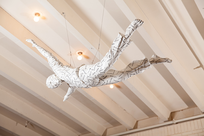 Jonathan Borofsky (American, born 1942) White Flying Figure with Numbers, 1984 | Acrylic, ink, sealer on cast urethane