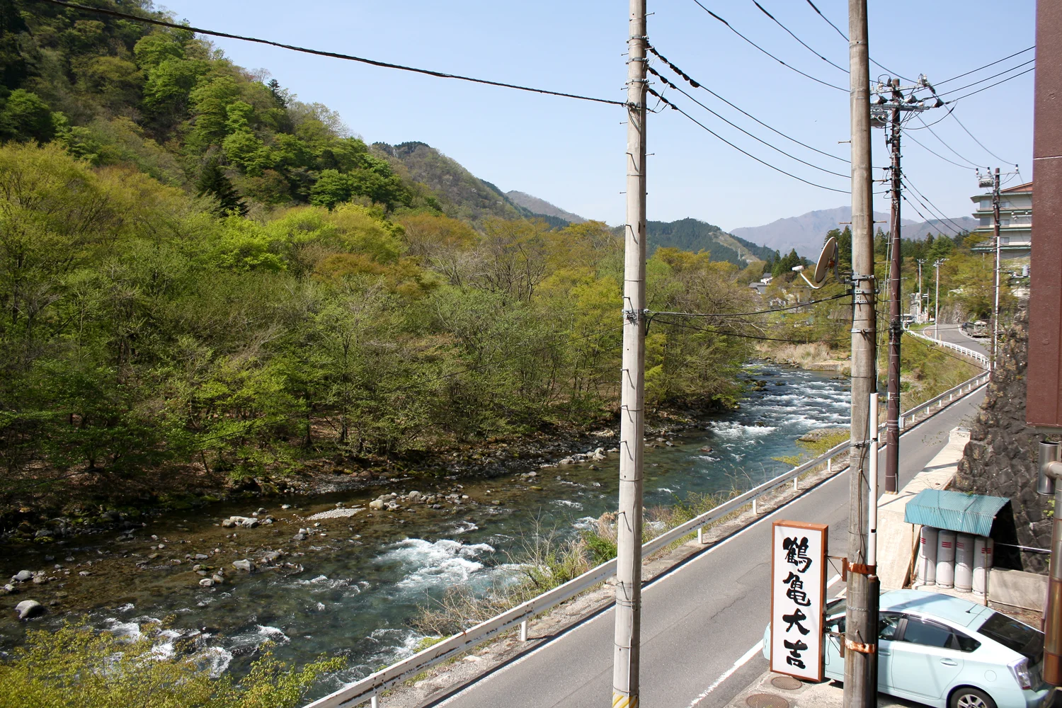 Kinugawa River from our onsen, Nikko
