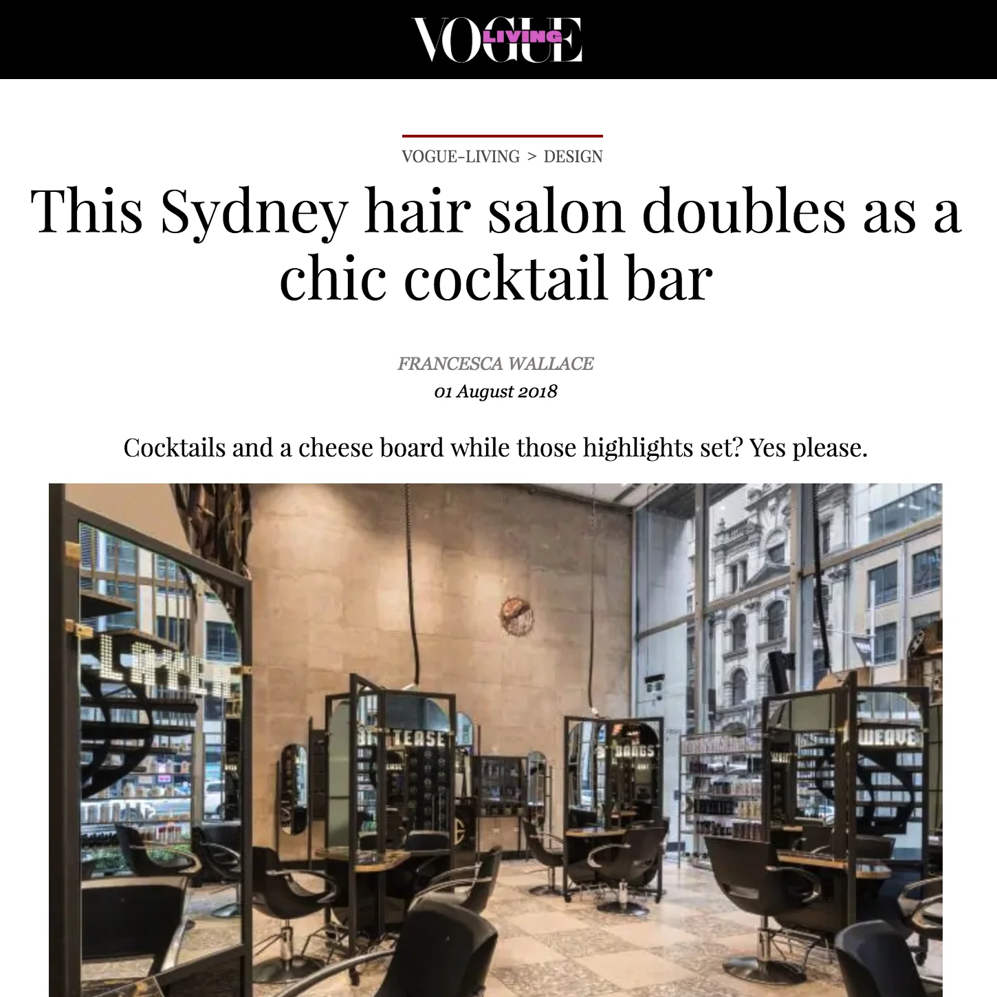 VOGUE LIVING / AUG 2018