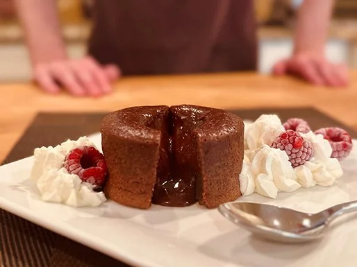 Learning to make chocolate mousses at Dallas Chocolate Classes