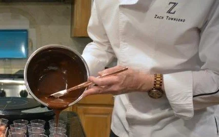 Flourless chocolate roulade at Dallas Chocolate Classes