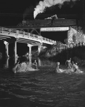 NW1126 Hawksbill Creek Swimming Hole, Luray, VA, August 9, 1956 20 x 16 inches silver print