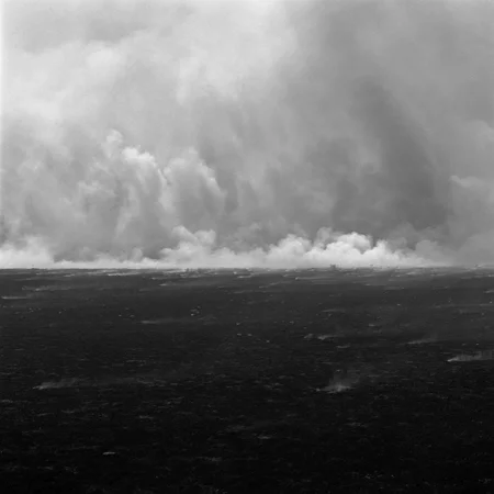 Grass Fire, Flint Hills, 2006 Negative #W5_18_06 from the series West and West 24 x 24 inches edition of 5 carbon pigment print