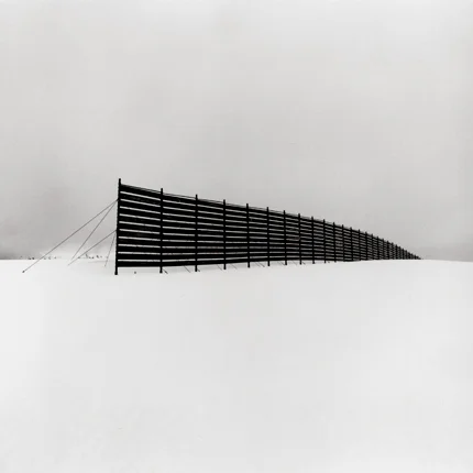 Snow Fence, Shosanbetsu, Hokkaido, Japan, 2004 7.5 x 7.75 inches edition of 45 toned silver print