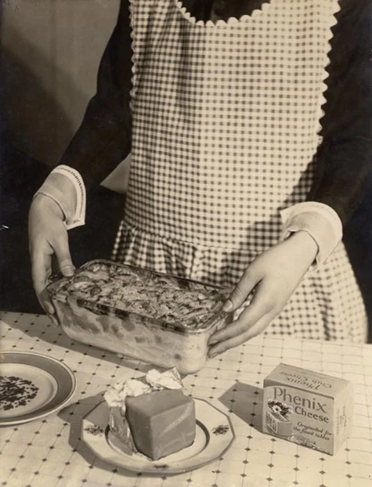 Phenix Cheese (with apron & hands), 1924 vintage platinum/palladium print 8.5 x 6.5 inches
