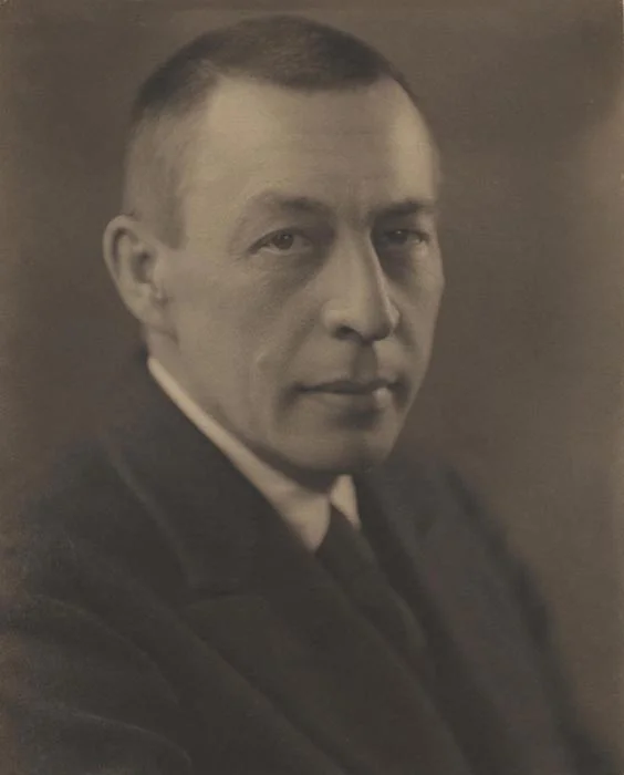 Sergei Rachmaninov, 1925 vintage platinum/palladium print 9.5 x 7.5 inches