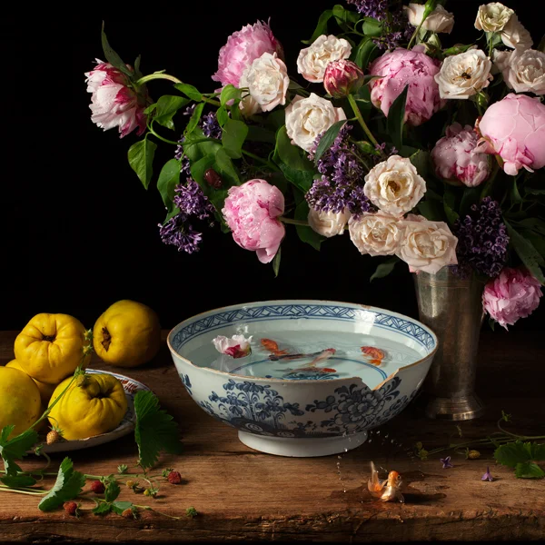 Flowers and Fish III, after G.V.S., 2012 from the series Flowers, Fish and Fantasies 24 x 24 inches (edition of 7) 36 x 36 inches (edition of 5) archival pigment print