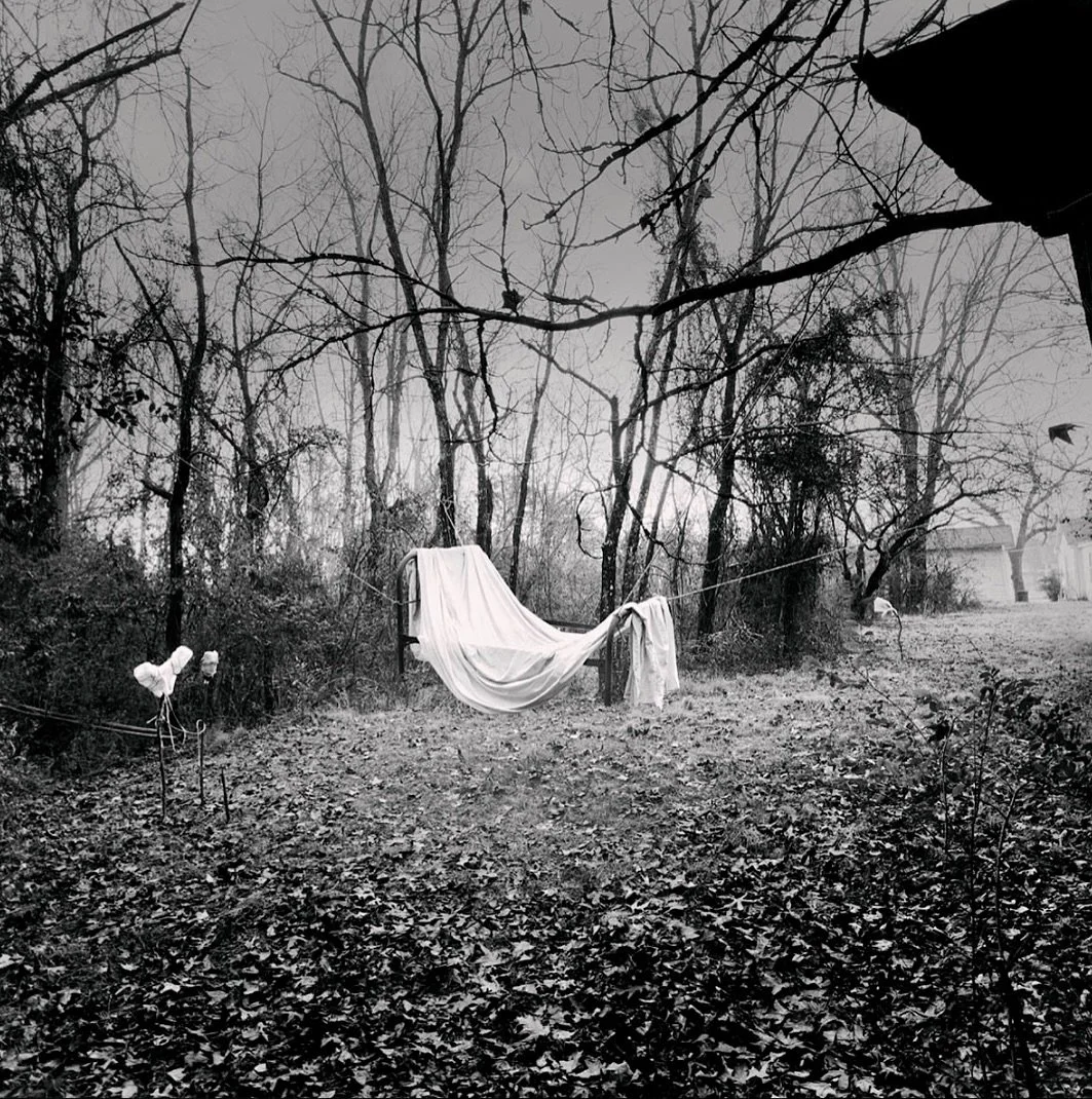 Wishing You A Happy Halloween 👻

Elijah Gowin
Great-Grandmother&rsquo;s Bed, 1998
Toned silver print

Richard Finkelstein
Sister My Sister, 2015
Archival pigment print

Ellen Auerbach
Yauhuitlan, Mexico, Procession Figure, 1956
Silver print

Michael