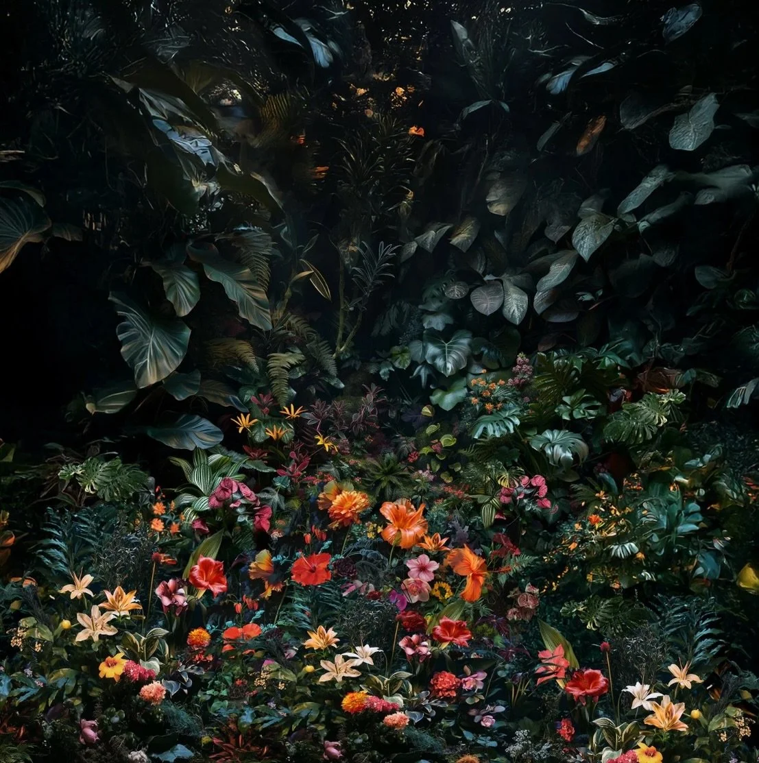 Through the combination of cuttings, scanned plants, painted and drawn flowers, flowers made of fabric, and digital manipulation, Mary Mattingly further shapes the subjects of her images.

These magical environments transcend nature&rsquo;s fragility