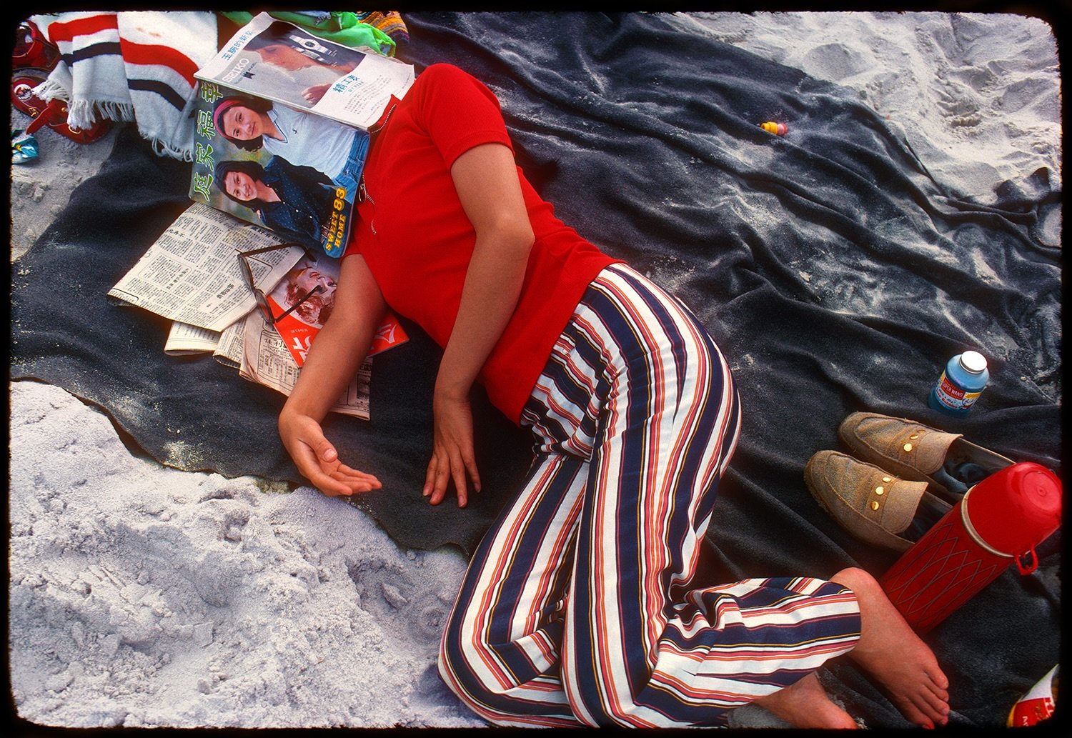 Happy Independence Day! As we celebrate 250 years of democracy in this country, we also reflect upon the complexity of what it means to be American. We wish all a restful Fourth of July weekend!

Karl Baden
Coney Island, 1977
Kodachrome transparency
