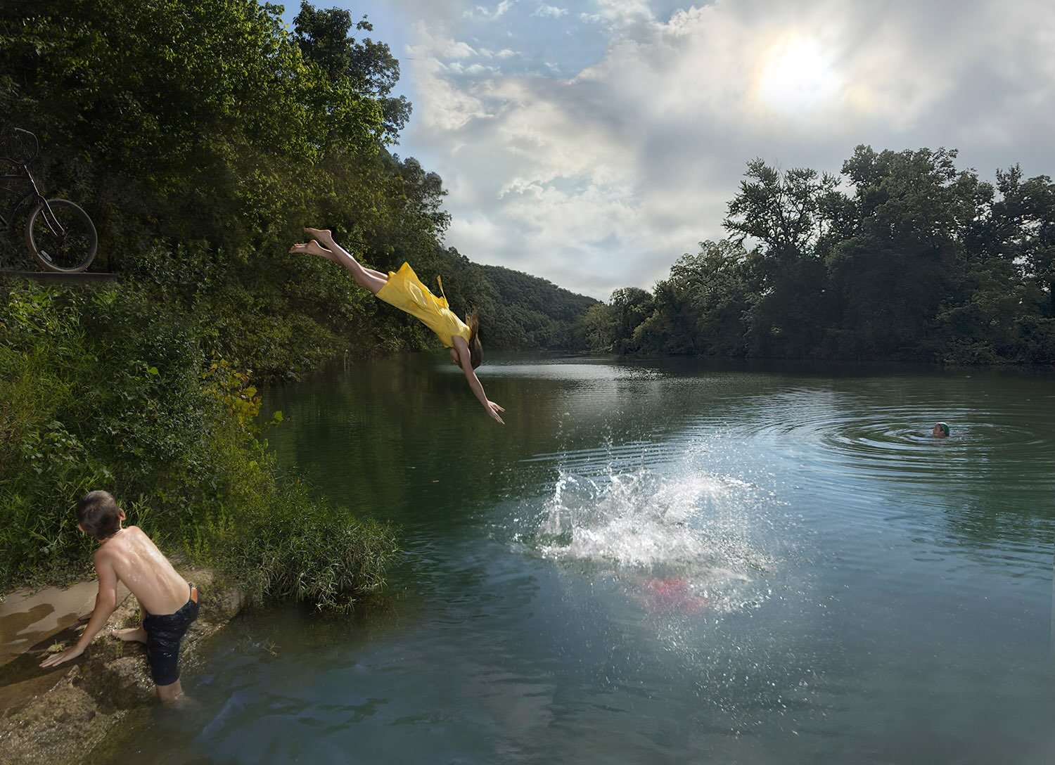 Just released!

Dive, by Julie Blackmon

26 x 34.3 inches &ndash; edition of 10
36 x 48 inches &ndash; edition of 10
44 x 59 inches &ndash; edition of 10

Take the plunge with Julie Blackmon&rsquo;s newest release, Dive.

Uncharted waters and a sense