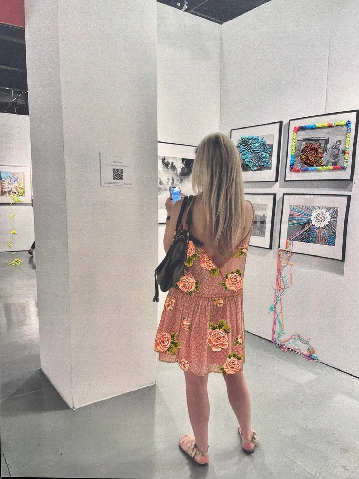 In her solo exhibition, Orly Cogan reveals the hidden energies embedded within works of art and the spaces they inhabit. By stitching magical worlds into images of art fairs, galleries, and museums, Cogan suggests that the act of viewing art can itse