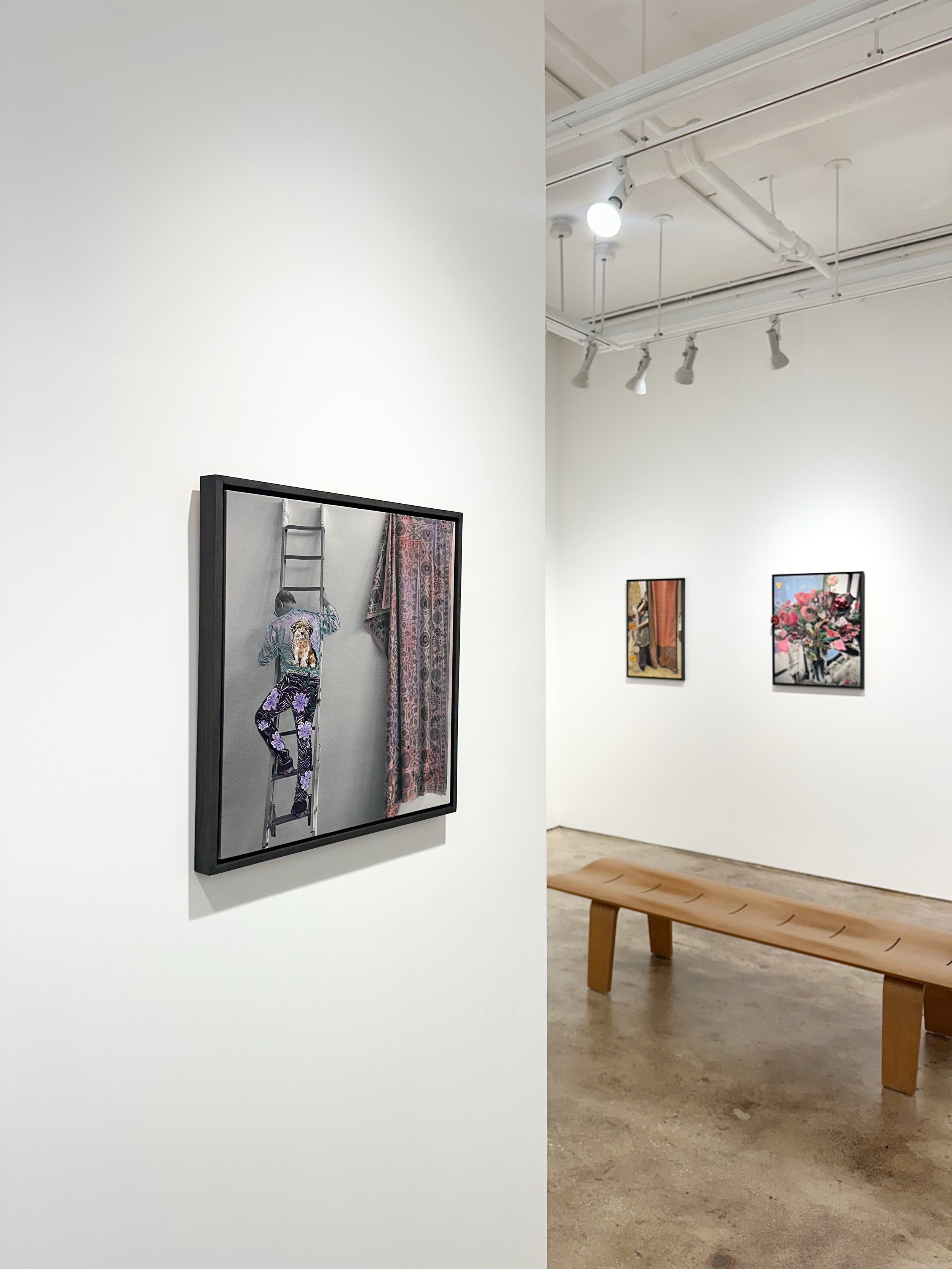 CLOSING TODAY
Orly Cogan: Behind the Lens &amp; Through The Needle closes today, October 24. Gallery hours are 11am - 6pm.

1. The Kindness He Wore, 2026
2. Bouquet Mayhem, 2026
3. Girls in Full Volume, 2025

For availability and more info, visit the