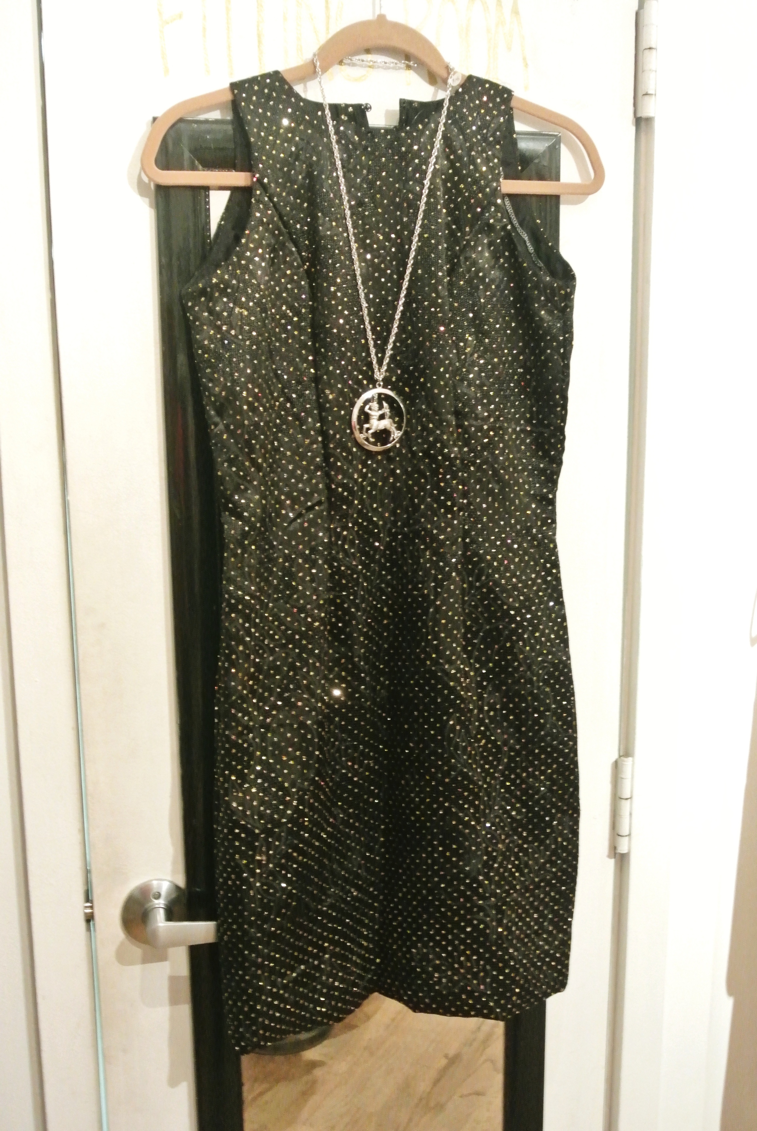 Velvet and glitter dress, $16