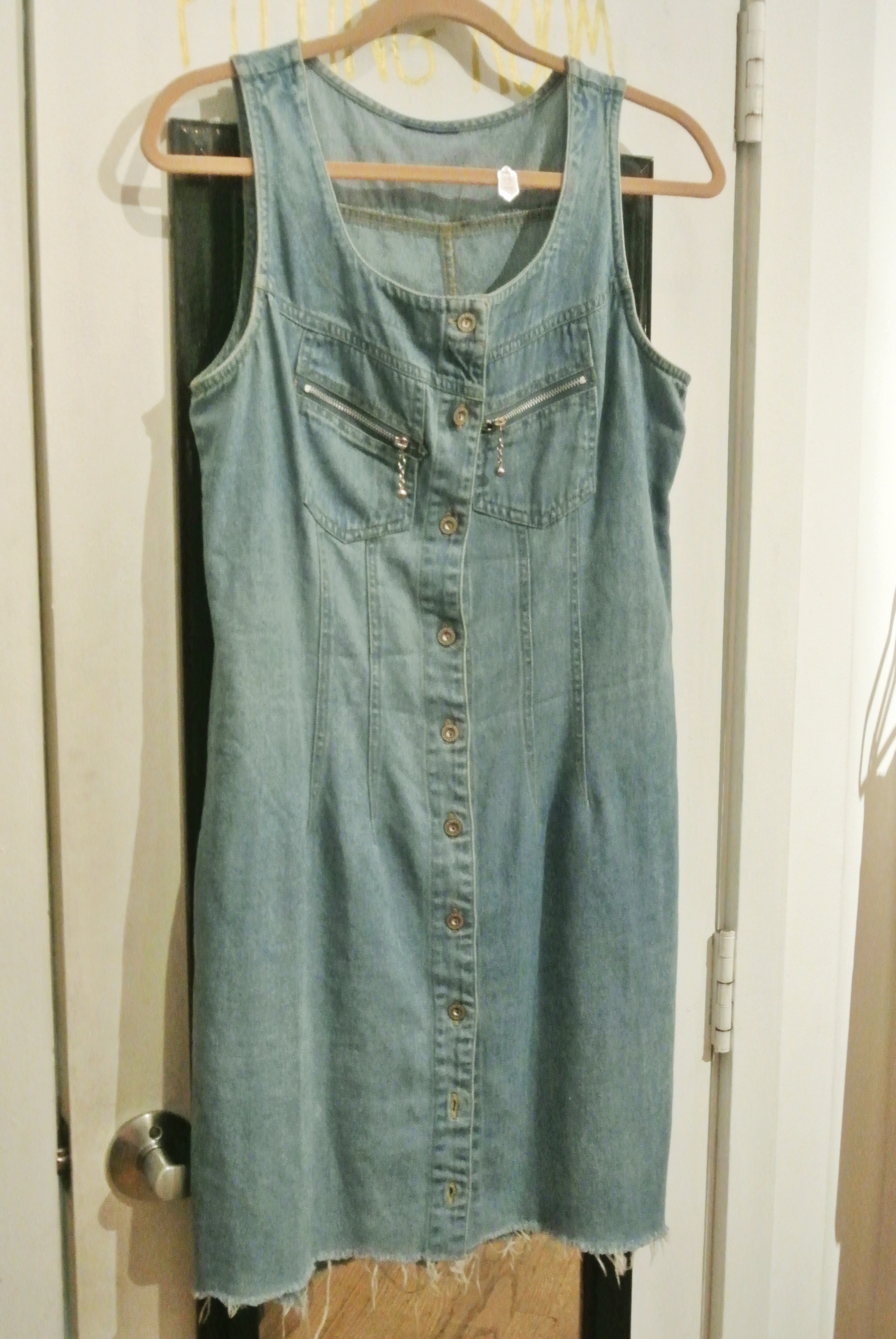 90s-style denim jumper, $12