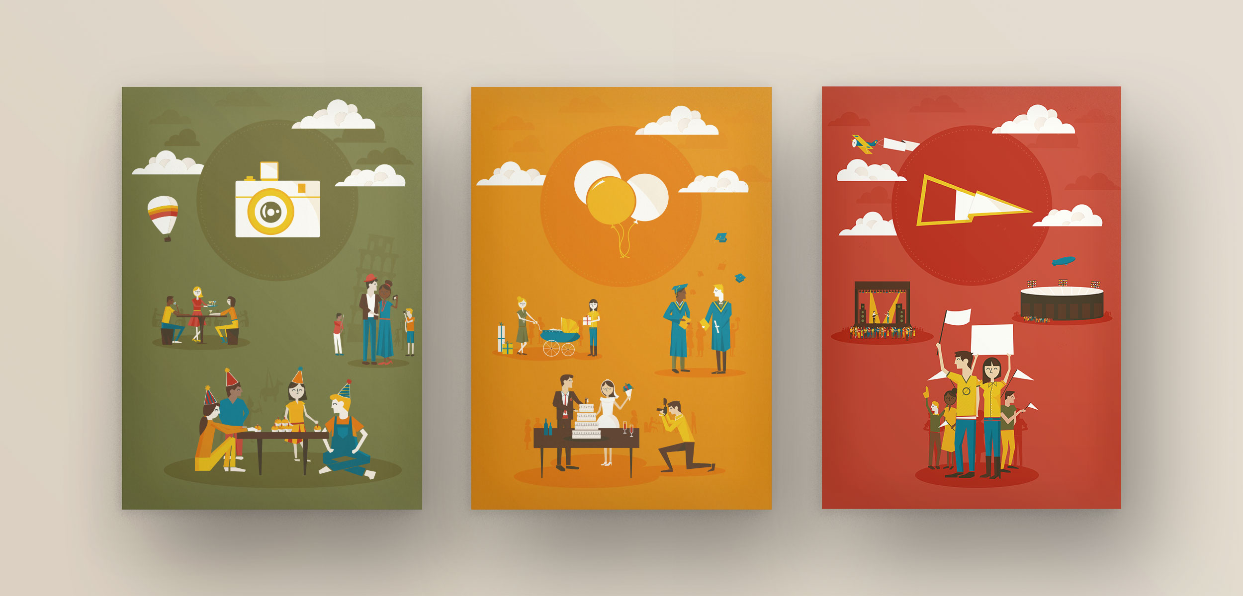 Illustrations were key in defining the look for this project.