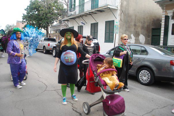 Pregnant with Baby Three. Enjoying pregnancy hair and Mardi Gras. My body was nearly ready to birth this baby.