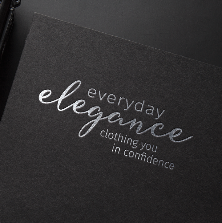 Everyday Elegance Business Cards with Silver Foil