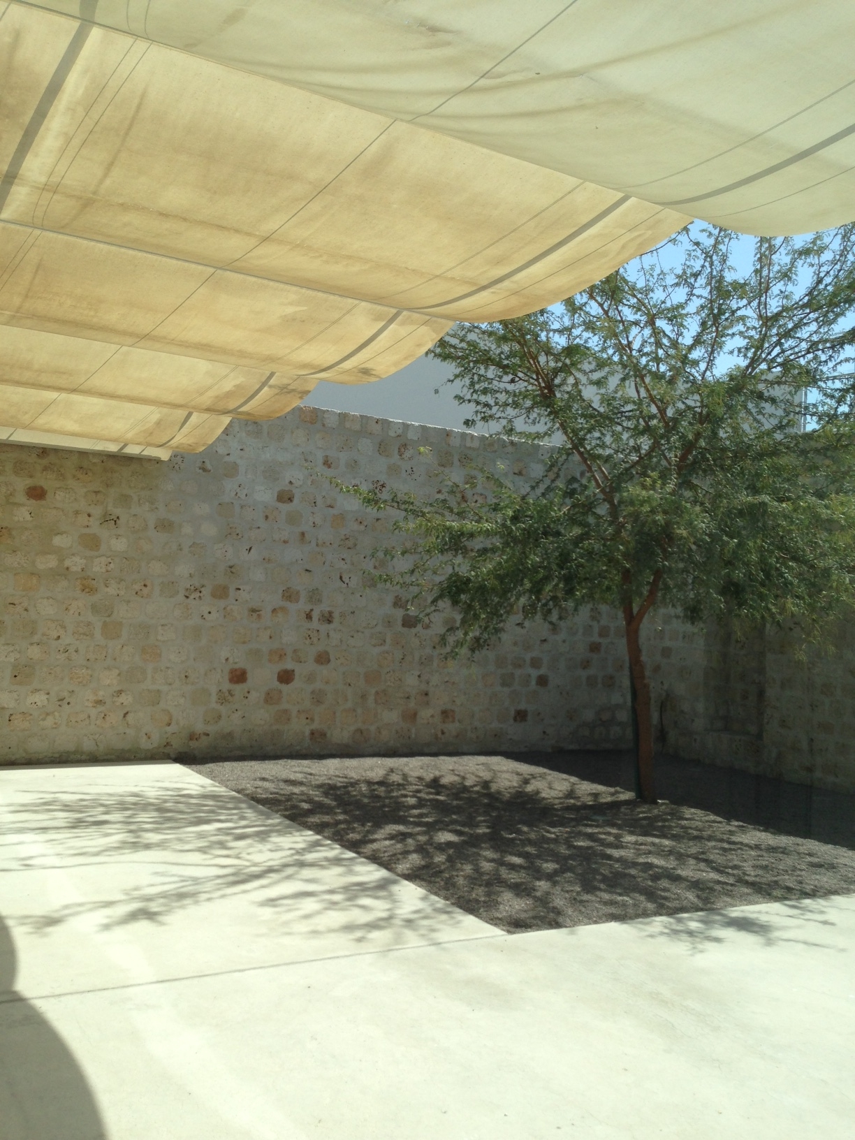 ... or a shaded courtyard...