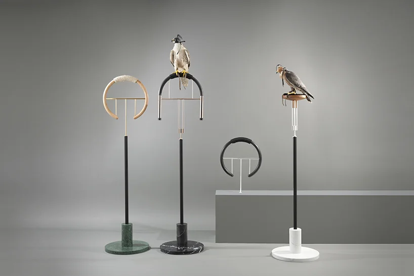 And finally, the falcon perch gets an Italian design makeover: Posa Project, by Massimo Faion, presented by Carwan Gallery.