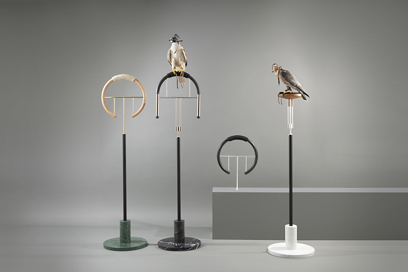 And finally, the falcon perch gets an Italian design makeover: Posa Project, by Massimo Faion, presented by Carwan Gallery.