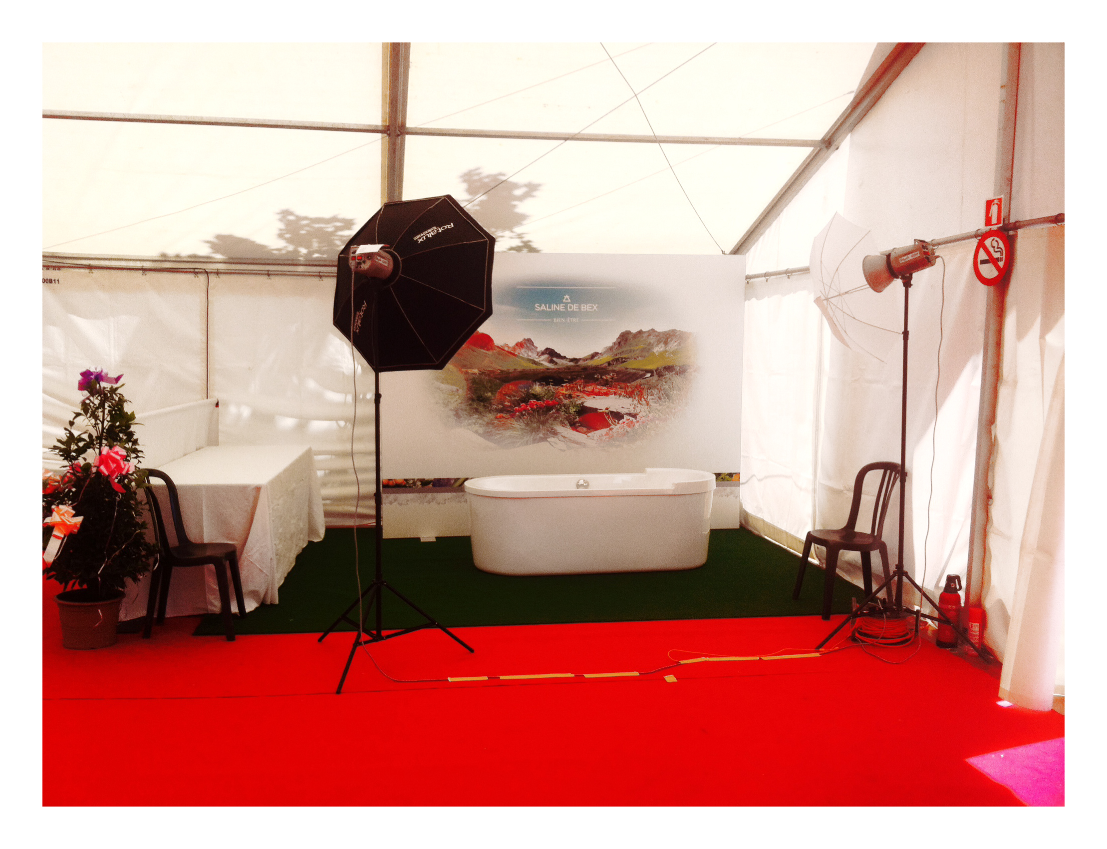 Le stand est monté un jour avant l'ouverture!