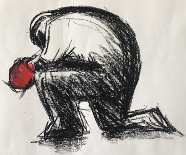 ‘The Fight’ (part 3) pastel on paper