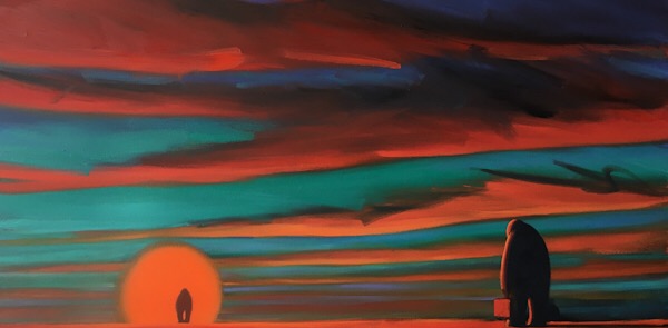 ‘Returning’ oil on canvas