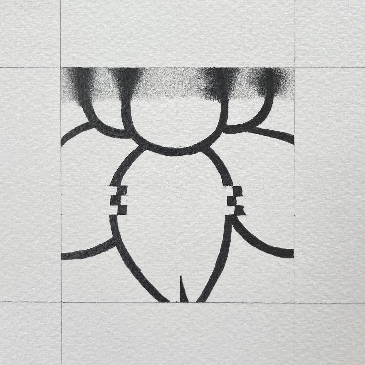 Broken lines and wash effect