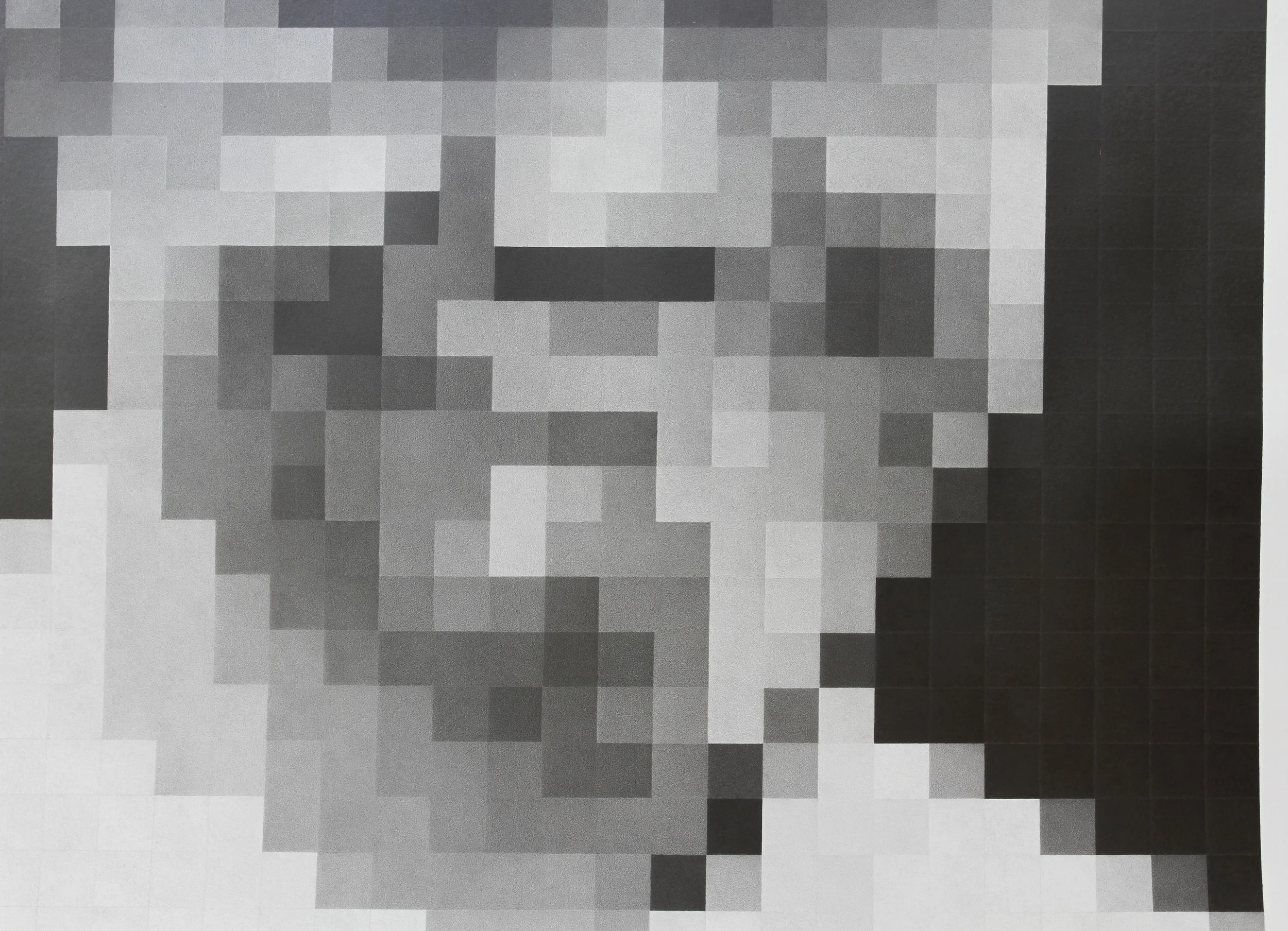   2B on paper. 68” x 50” inches   