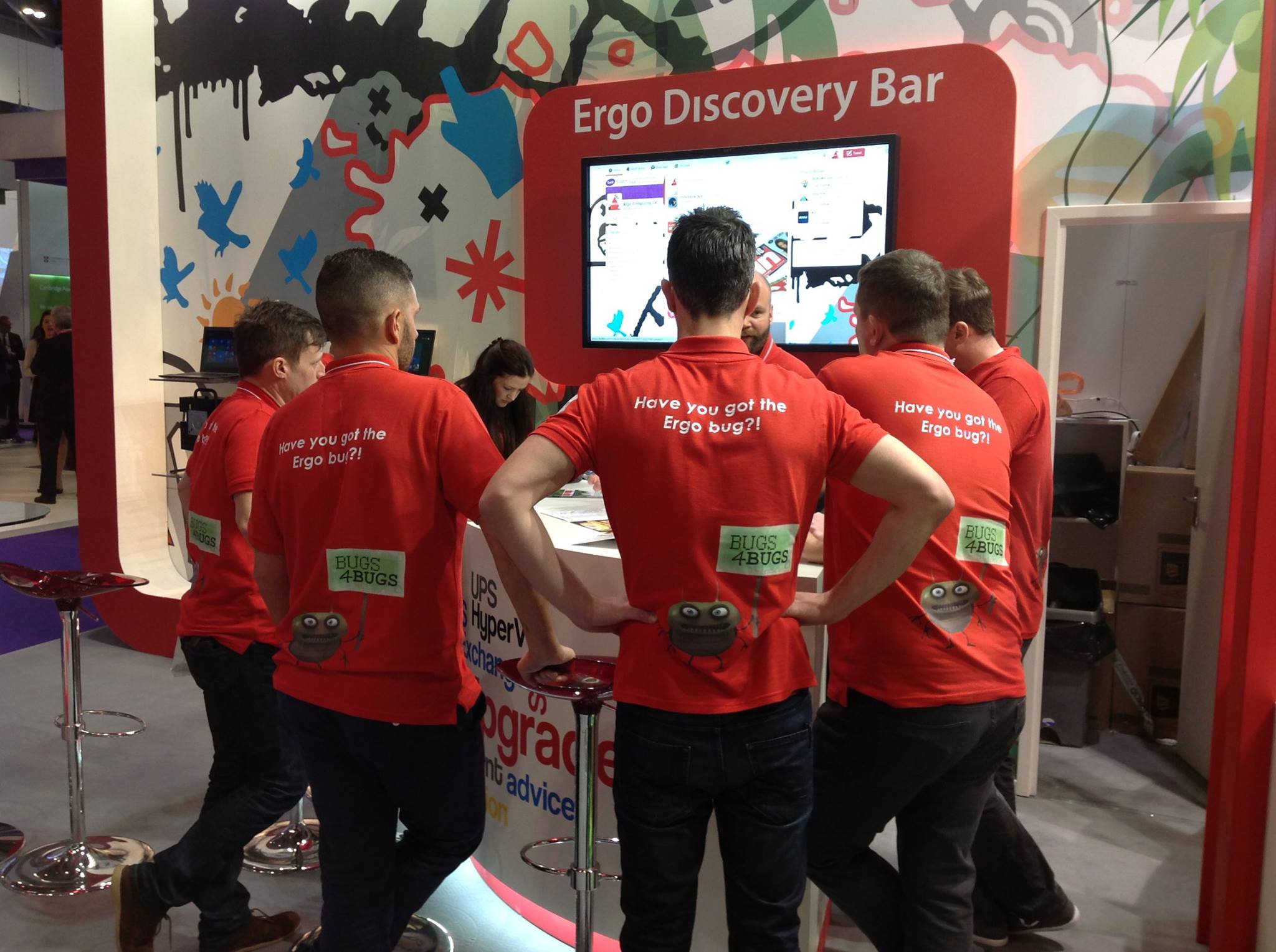 Ergo Computing using Promotional Clothing on their Exhibition Stand at BETT 2015